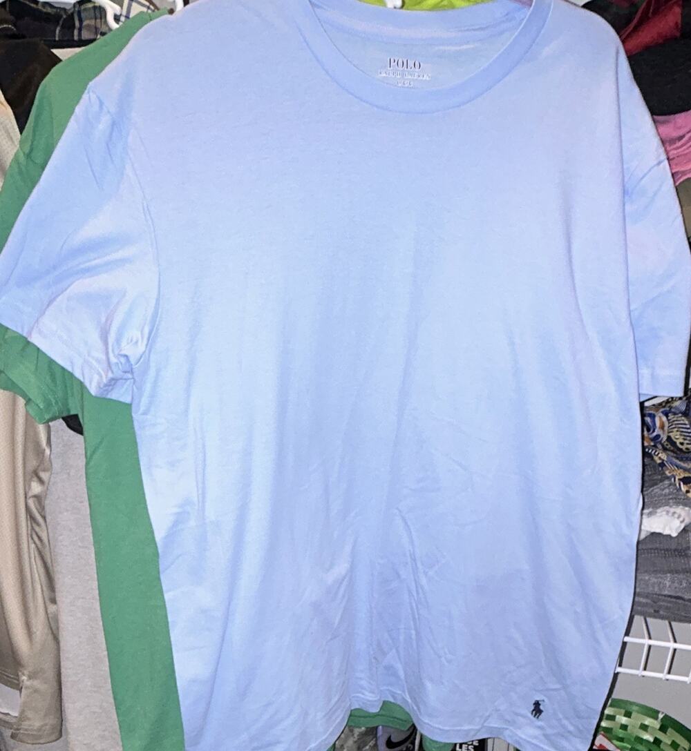 2 Pack Polo Ralph Lauren Men's Blue & Green Short Sleeve T-Shirt 100% Cotton L